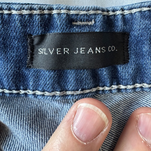 Silver Jeans Women's Distressed Patched Denim Boyfriend Jeans Blue 28 Faded - Picture 6 of 16